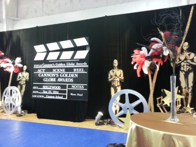 Giant Clapperboard with Oscar Profiles