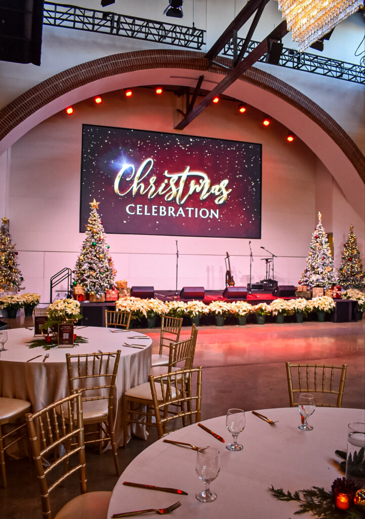 Holiday Corporate Event Stage Decor