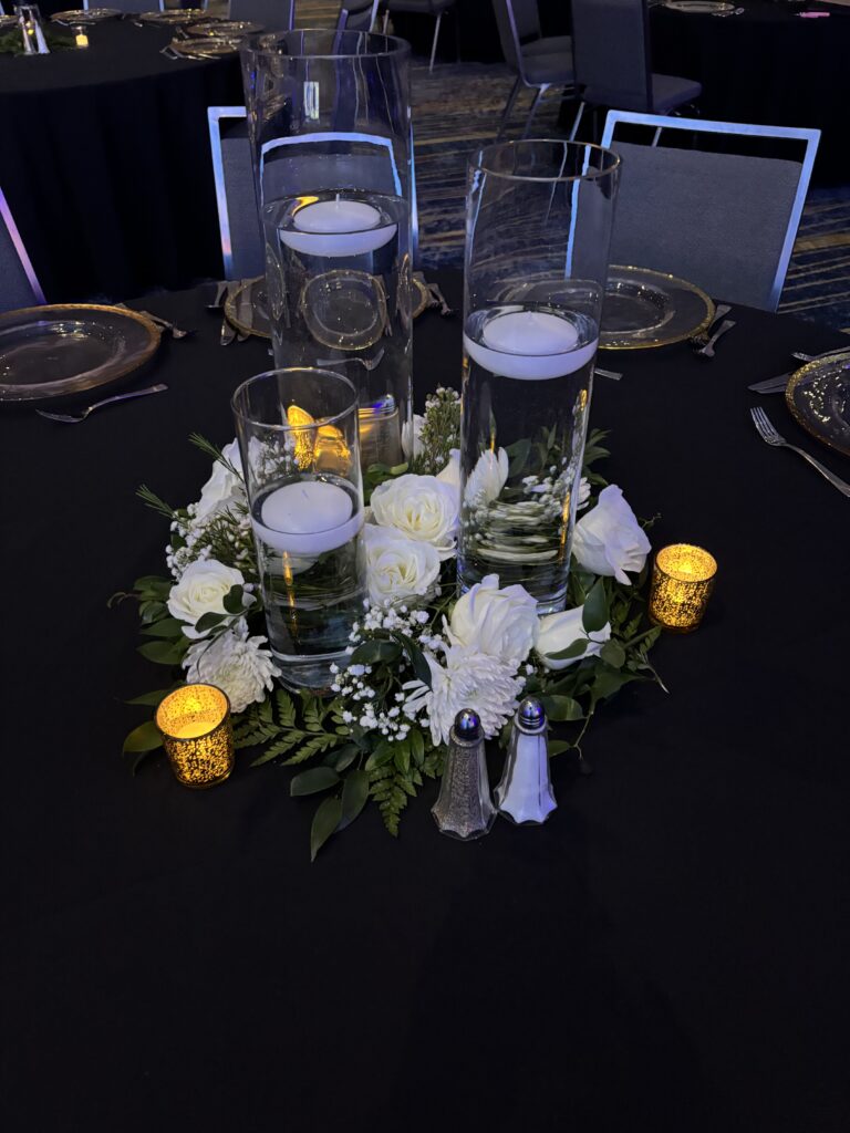 Floral Candle Garden Centerpiece