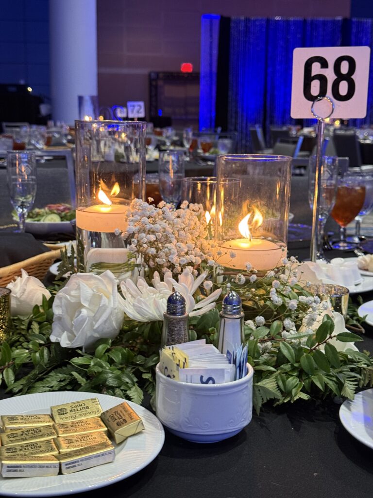 Floral Candle Garden Centerpiece
