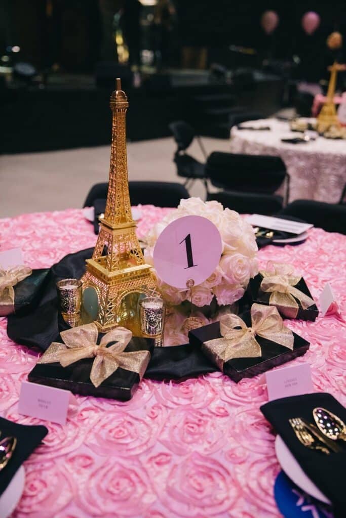 Paris Themed Centerpiece